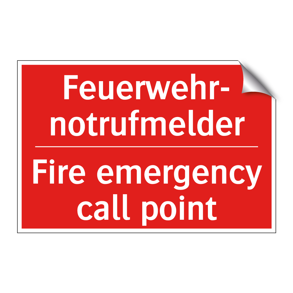 Feuerwehr- notrufmelder - Fire emergency call point