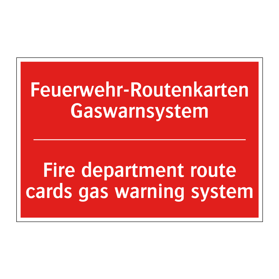 Feuerwehr-Routenkarten Gaswarnsystem/.../ - Fire department route cards gas /.../