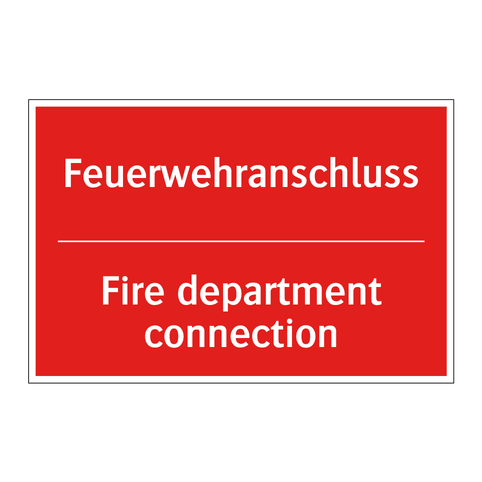 Feuerwehranschluss - Fire department connection