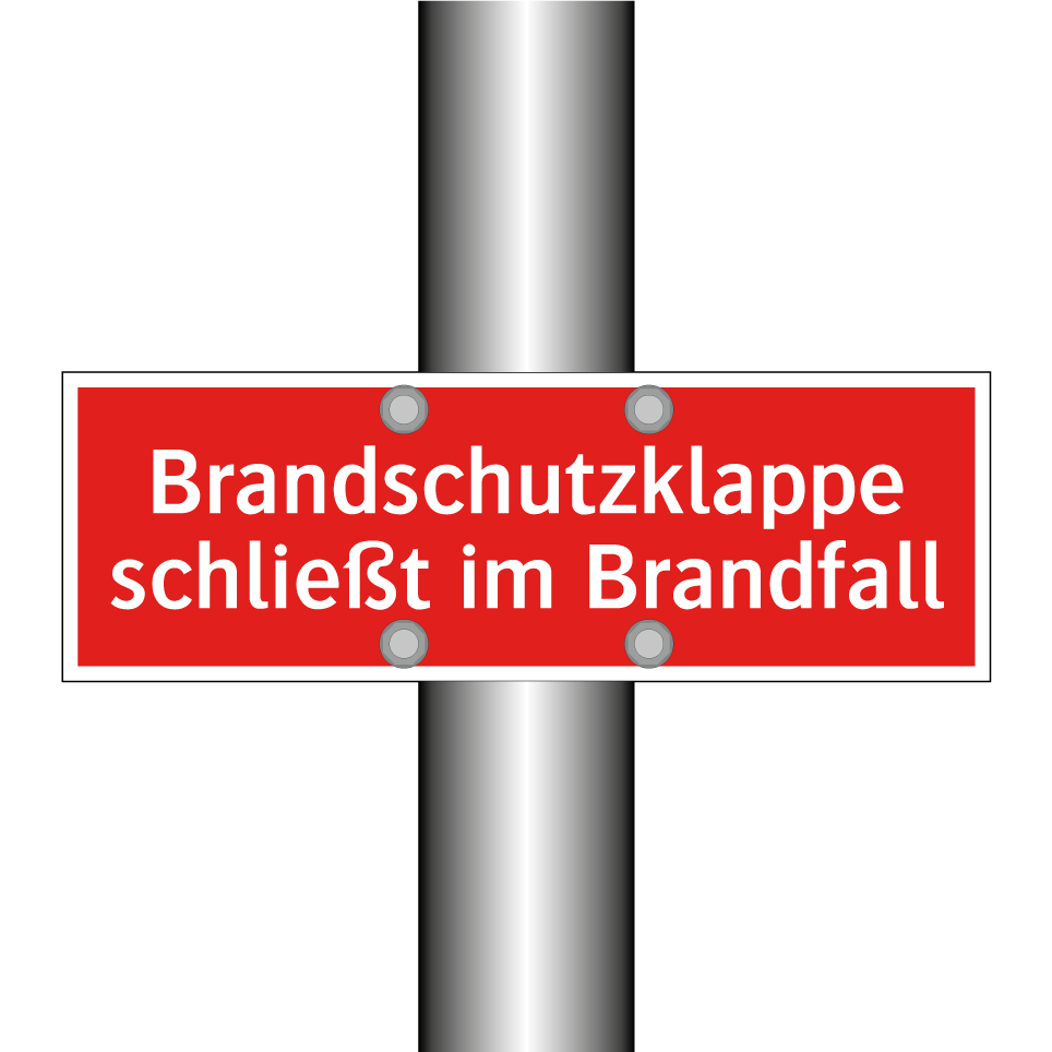 Brandschutzklappe schließt im Brandfall