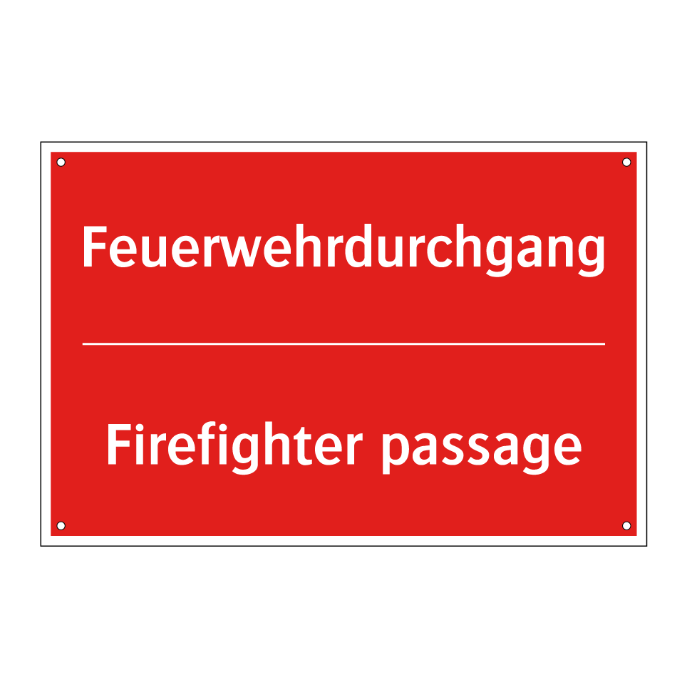 Feuerwehrdurchgang - Firefighter passage