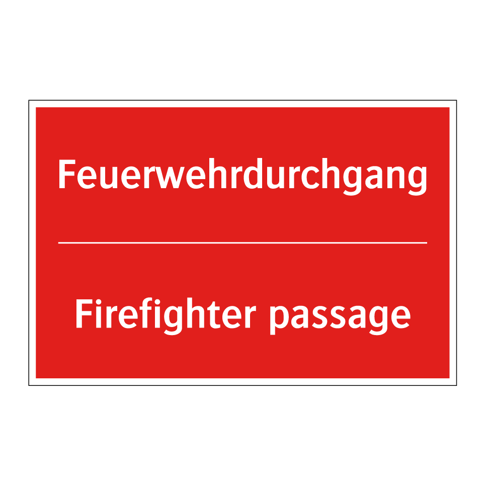 Feuerwehrdurchgang - Firefighter passage