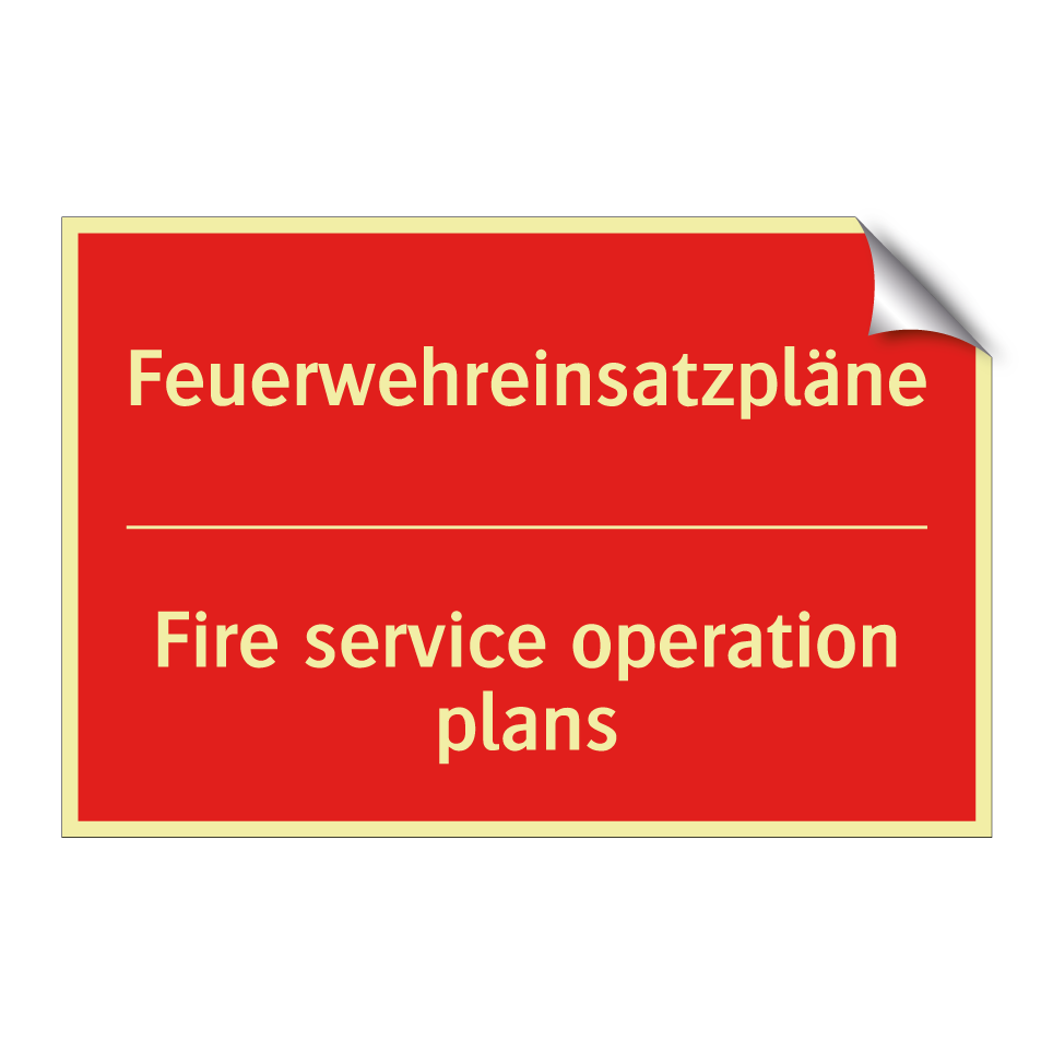 Feuerwehreinsatzpläne - Fire service operation plans