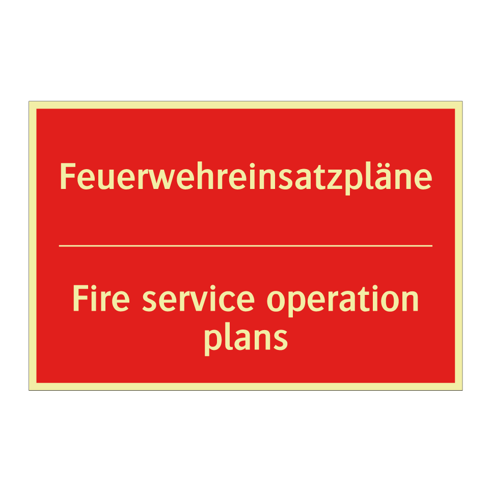 Feuerwehreinsatzpläne - Fire service operation plans