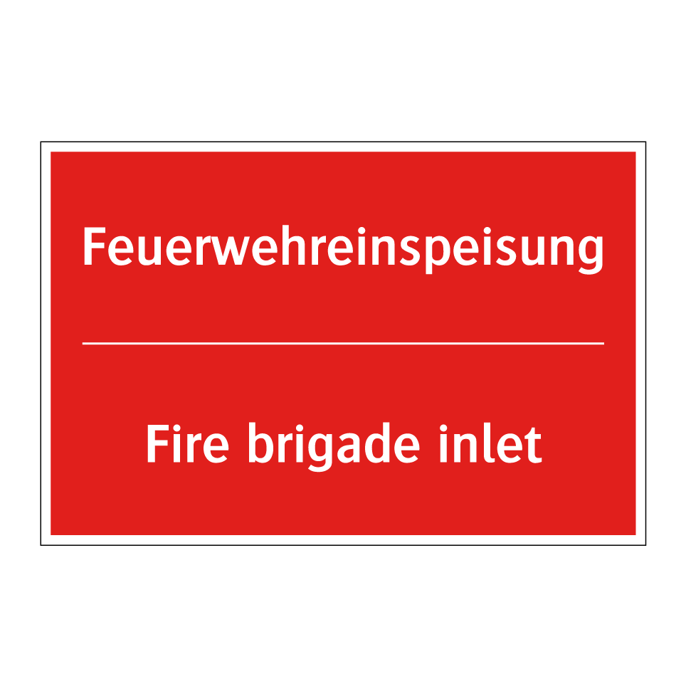 Feuerwehreinspeisung - Fire brigade inlet