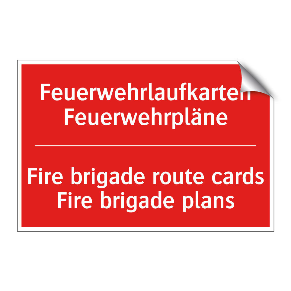 Feuerwehrlaufkarten Feuerwehrpläne/.../ - Fire brigade route cards Fire /.../