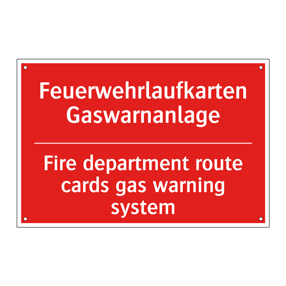 Feuerwehrlaufkarten Gaswarnanlage/.../ - Fire department route cards gas /.../