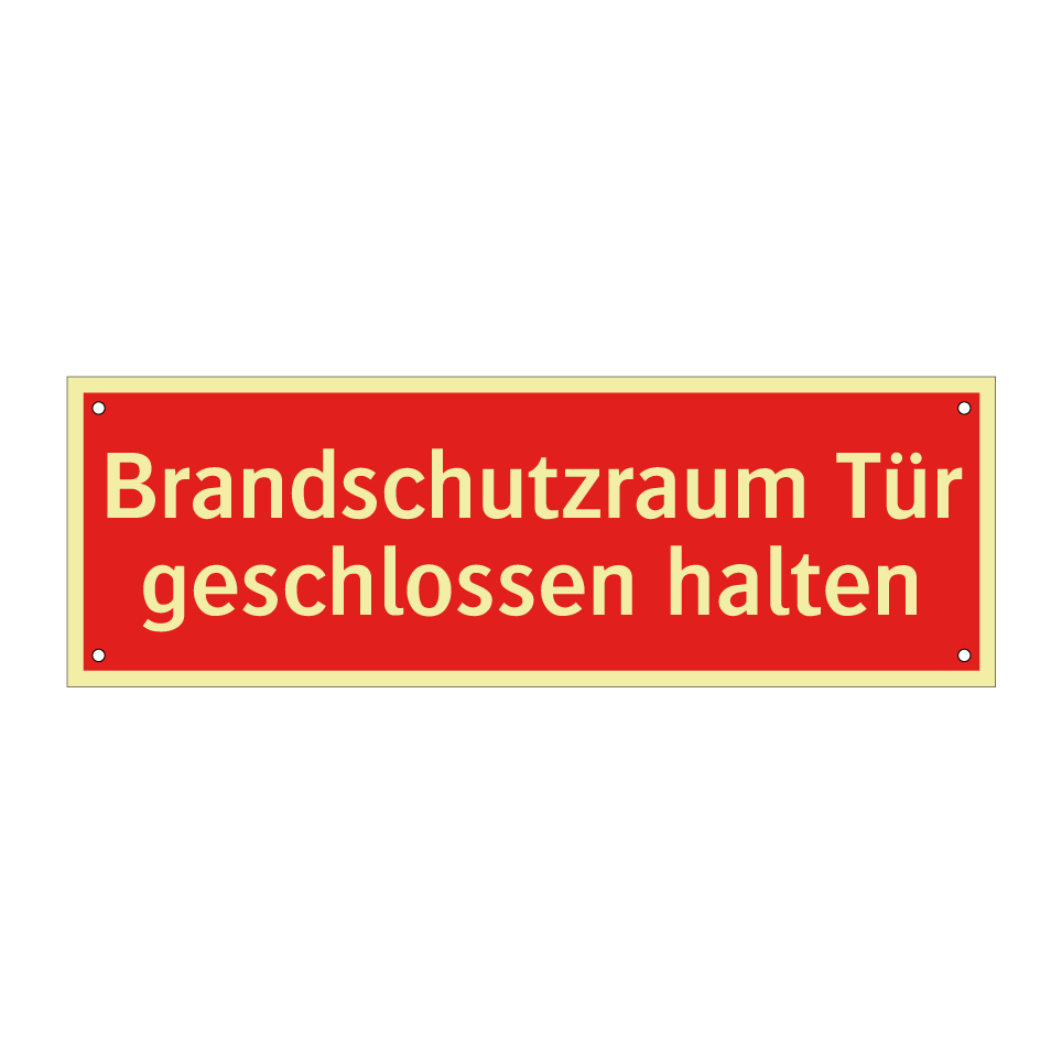 Brandschutzraum Tür geschlossen halten