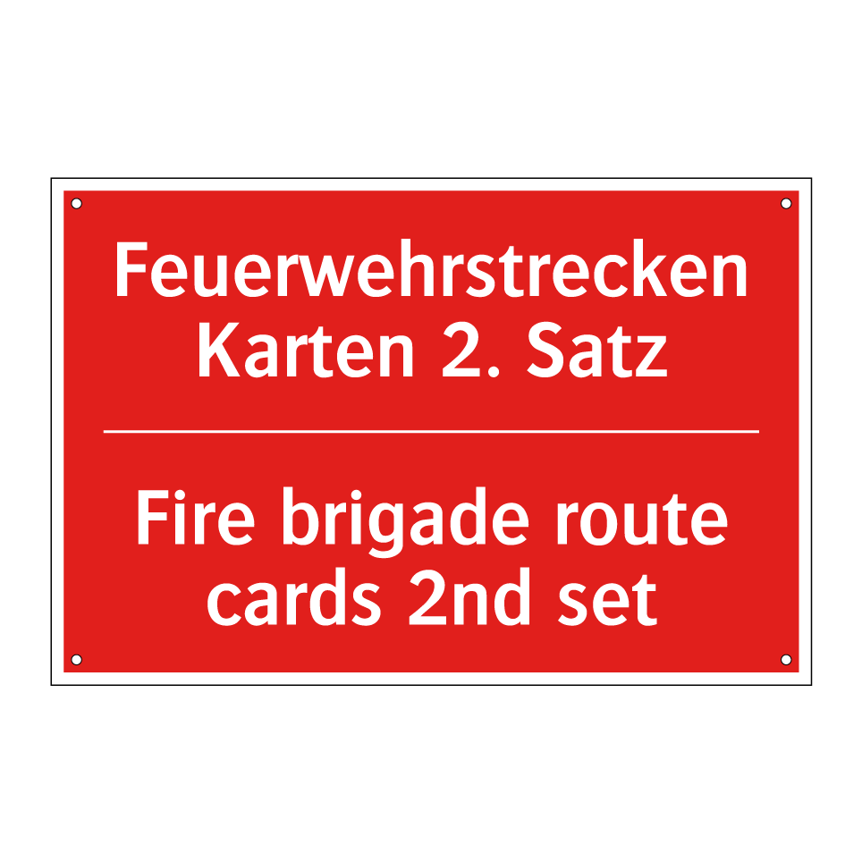 Feuerwehrstrecken Karten 2. Satz/.../ - Fire brigade route cards 2nd set/.../