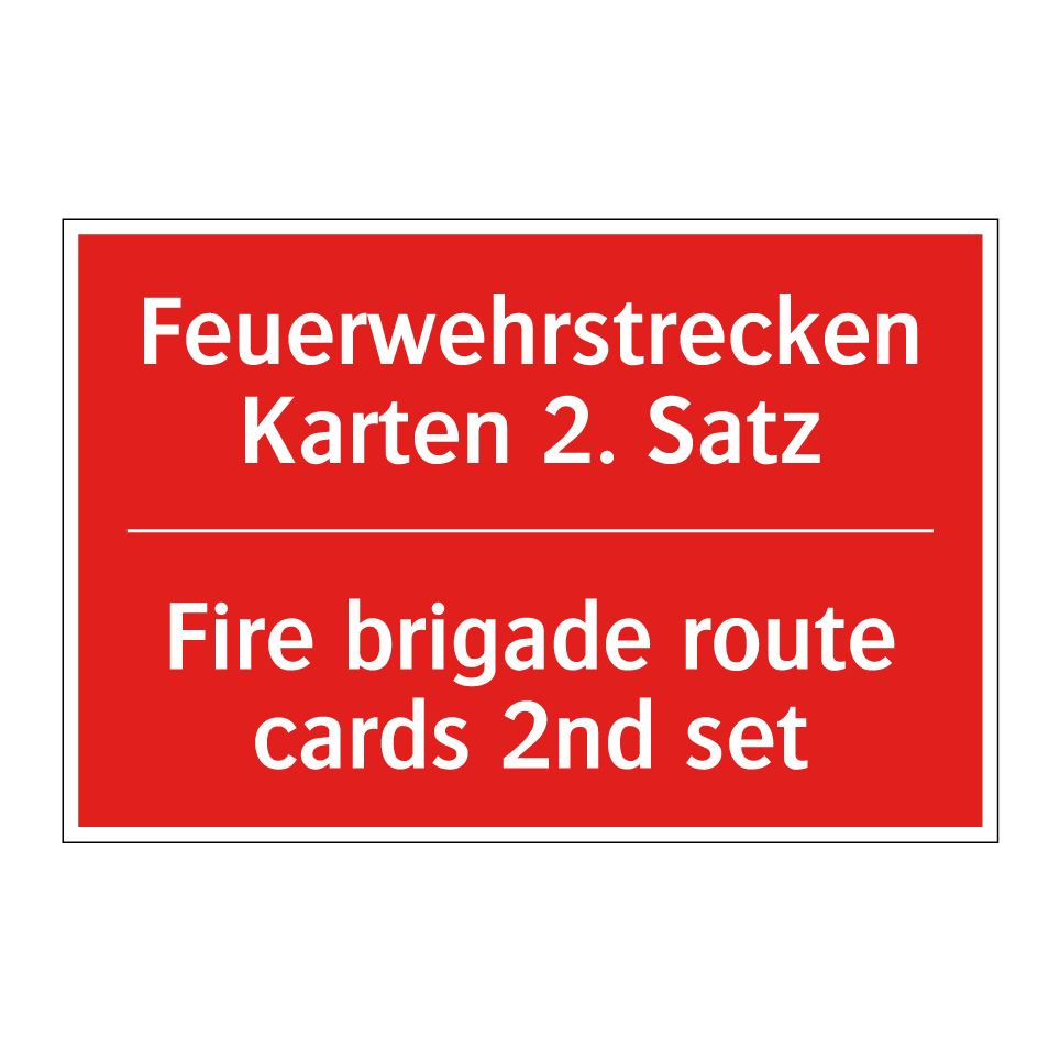 Feuerwehrstrecken Karten 2. Satz/.../ - Fire brigade route cards 2nd set/.../