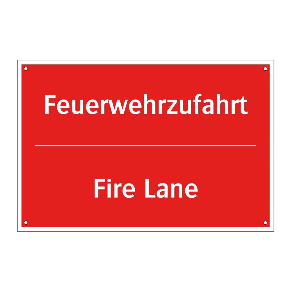 Feuerwehrzufahrt - Fire Lane