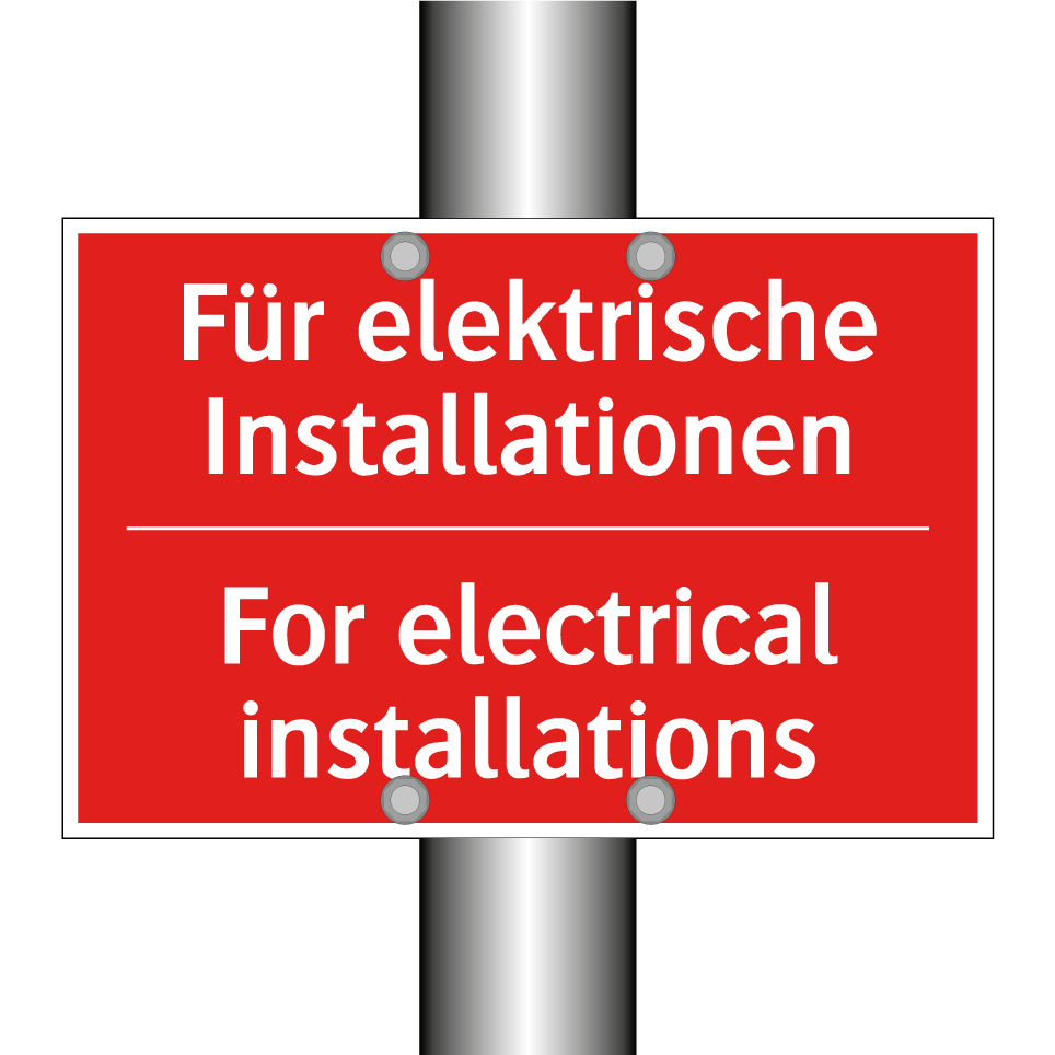 Für elektrische Installationen - For electrical installations