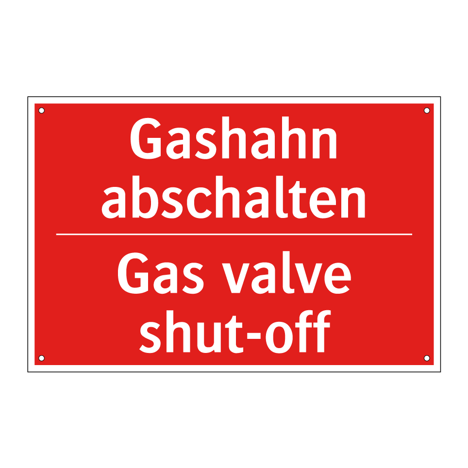 Gashahn abschalten - Gas valve shut-off
