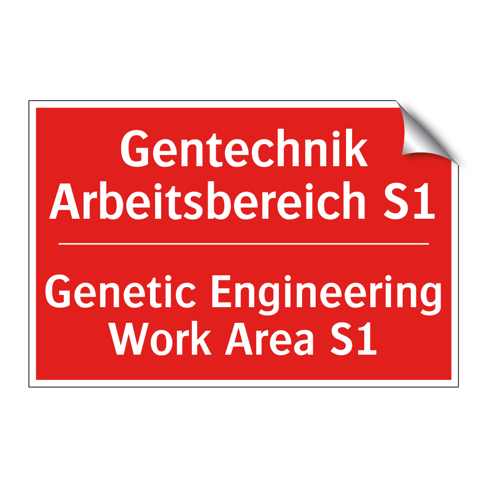 Gentechnik Arbeitsbereich S1 - Genetic Engineering Work Area /.../