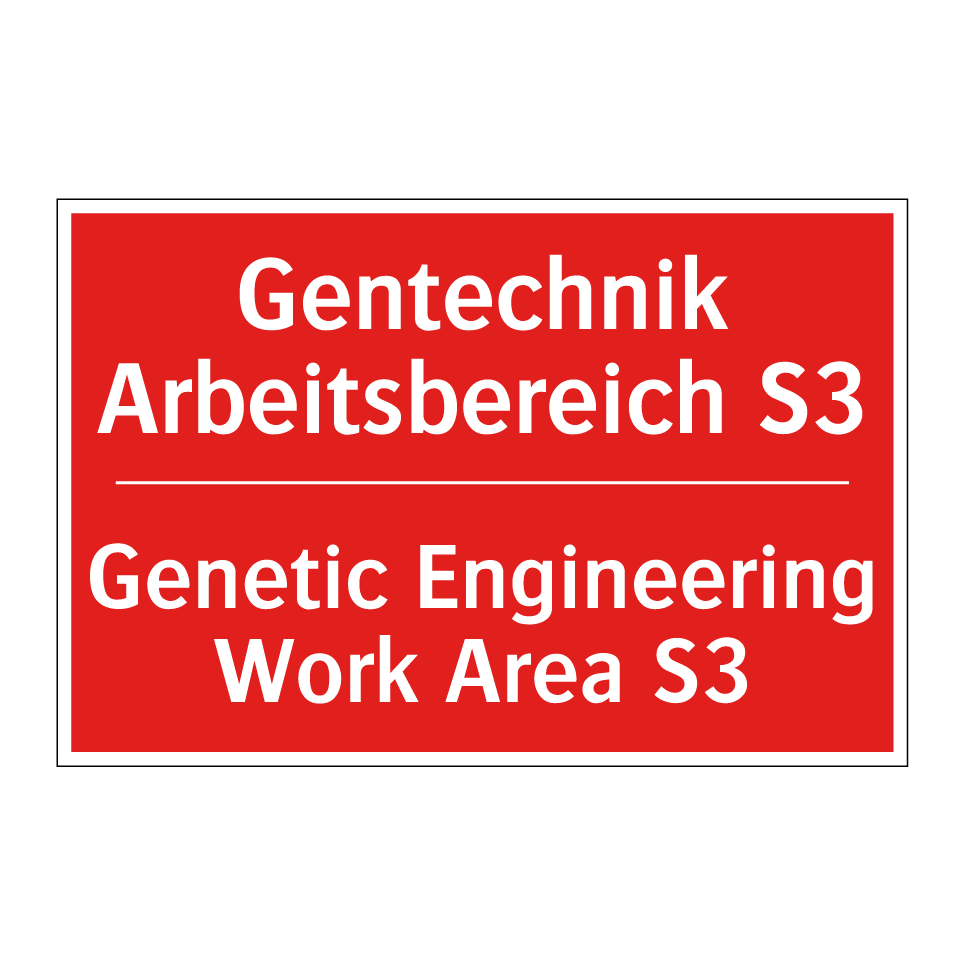 Gentechnik Arbeitsbereich S3 - Genetic Engineering Work Area /.../