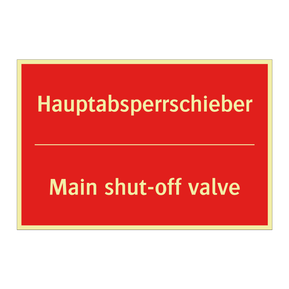Hauptabsperrschieber - Main shut-off valve
