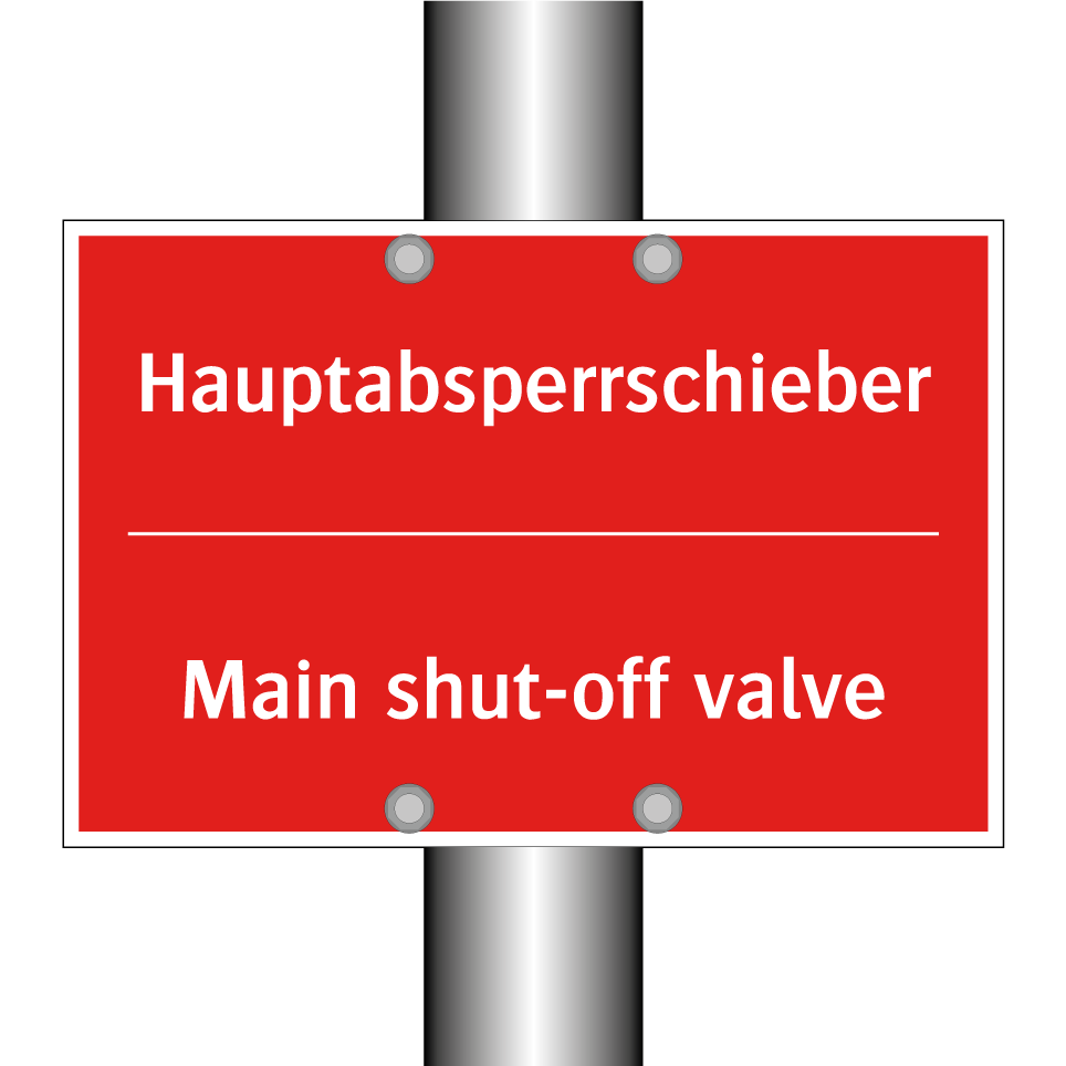 Hauptabsperrschieber - Main shut-off valve