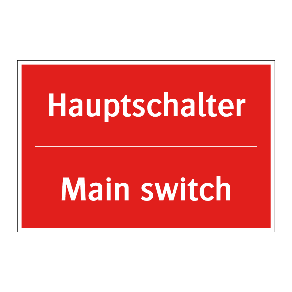 Hauptschalter - Main switch