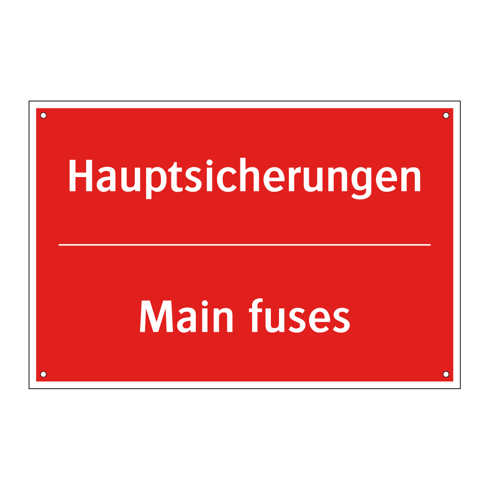 Hauptsicherungen - Main fuses