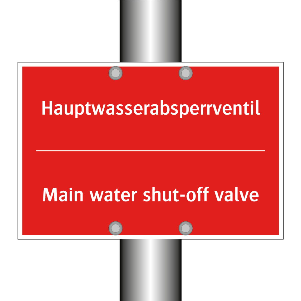 Hauptwasserabsperrventil - Main water shut-off valve