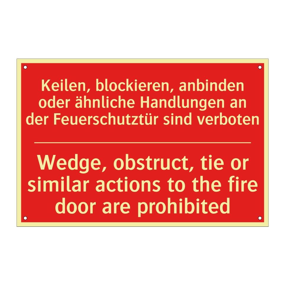 Keilen, blockieren, anbinden oder /.../ - Wedge, obstruct, tie or similar /.../