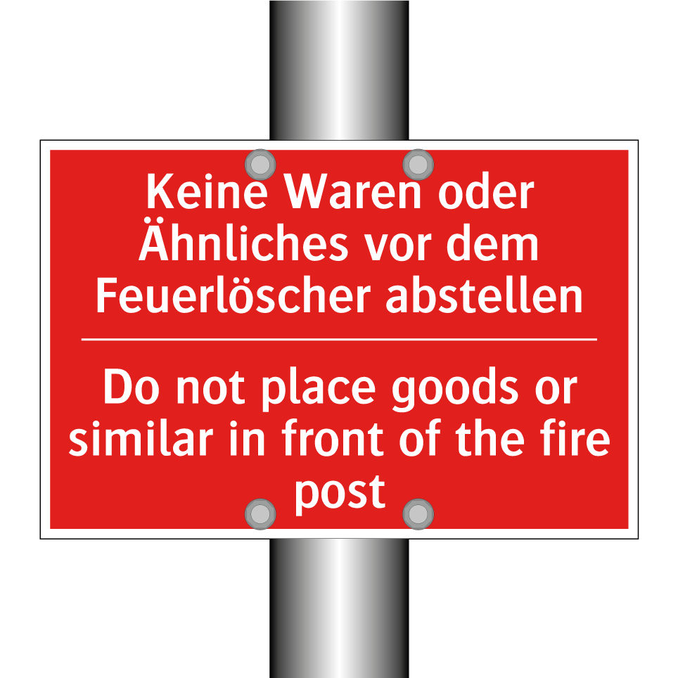 Keine Waren oder Ähnliches vor /.../ - Do not place goods or similar /.../