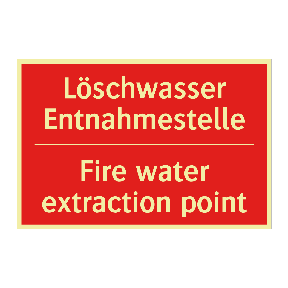 Löschwasser Entnahmestelle - Fire water extraction point