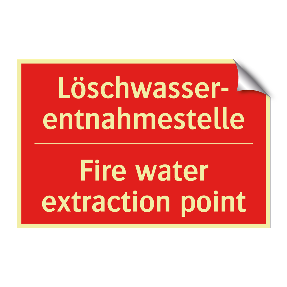 Löschwasser- entnahmestelle - Fire water extraction point