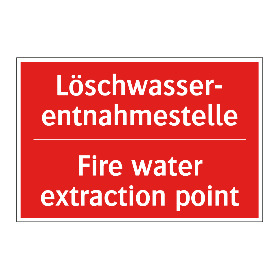 Löschwasser- entnahmestelle - Fire water extraction point