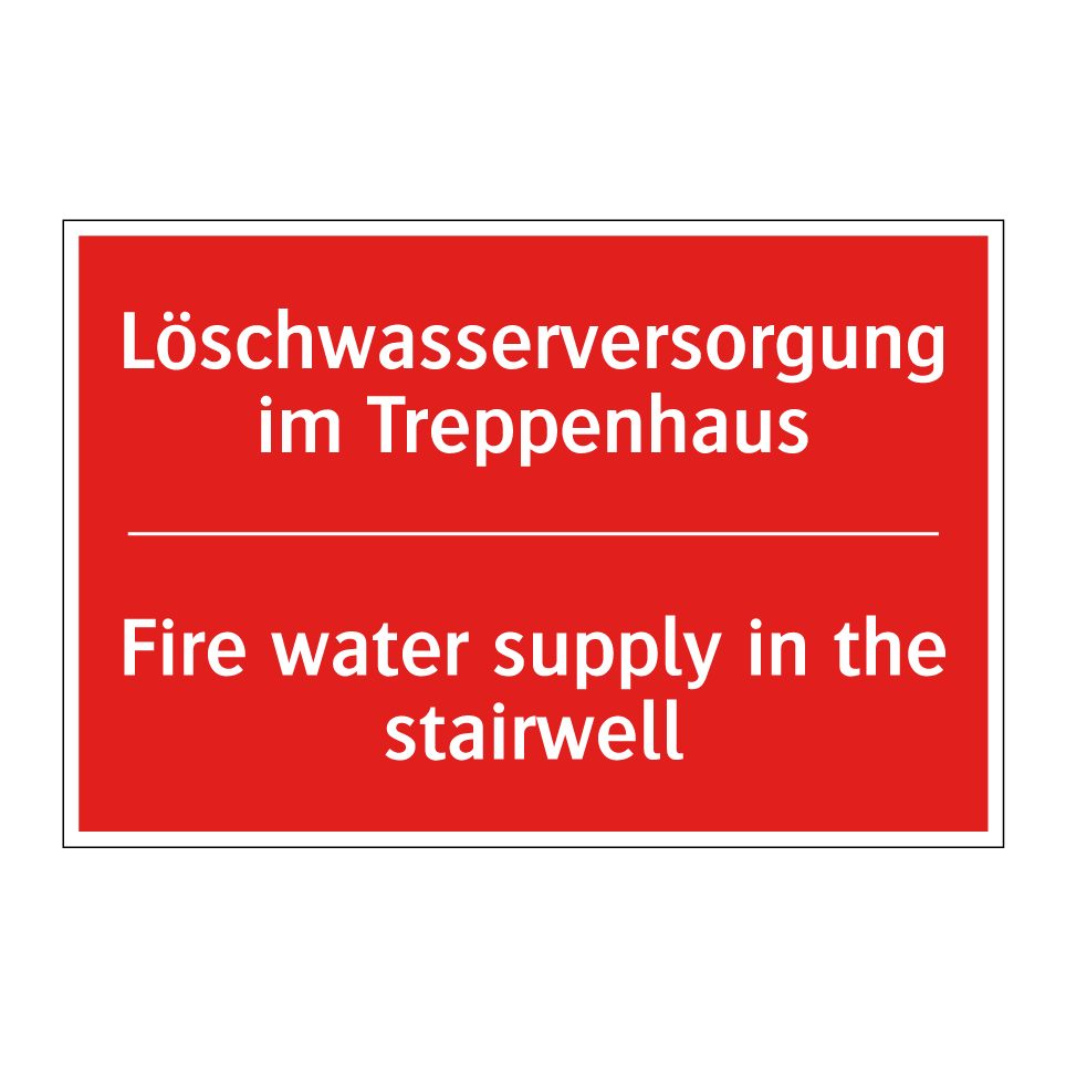 Löschwasserversorgung im Treppenhaus/.../ - Fire water supply in the stairwell/.../