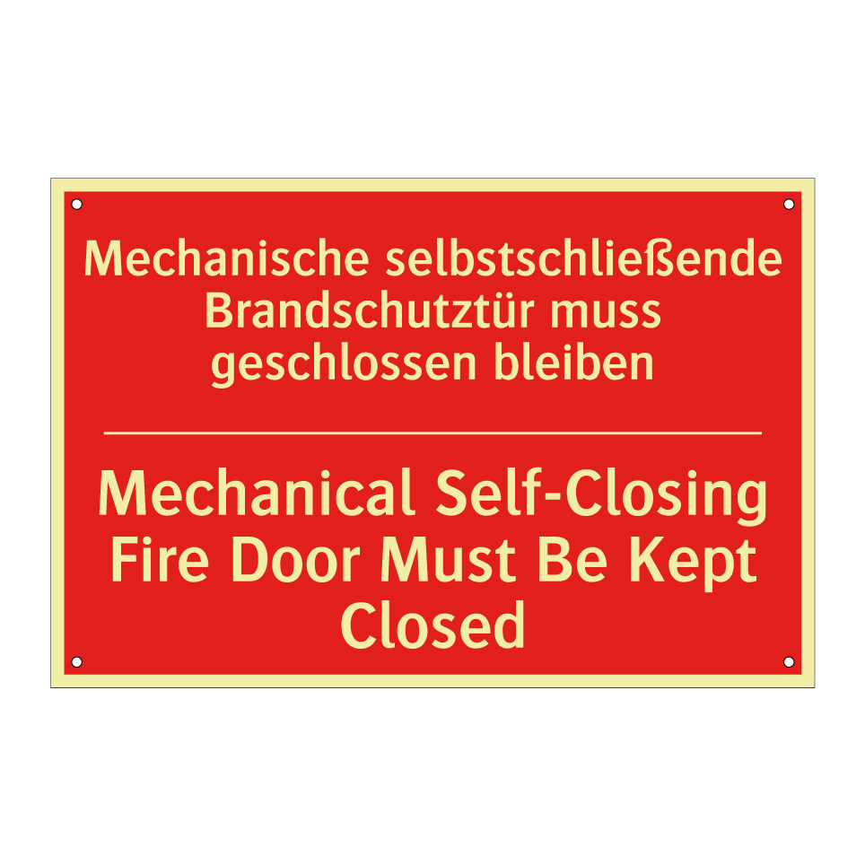Mechanische selbstschließende /.../ - Mechanical Self-Closing Fire Door /.../