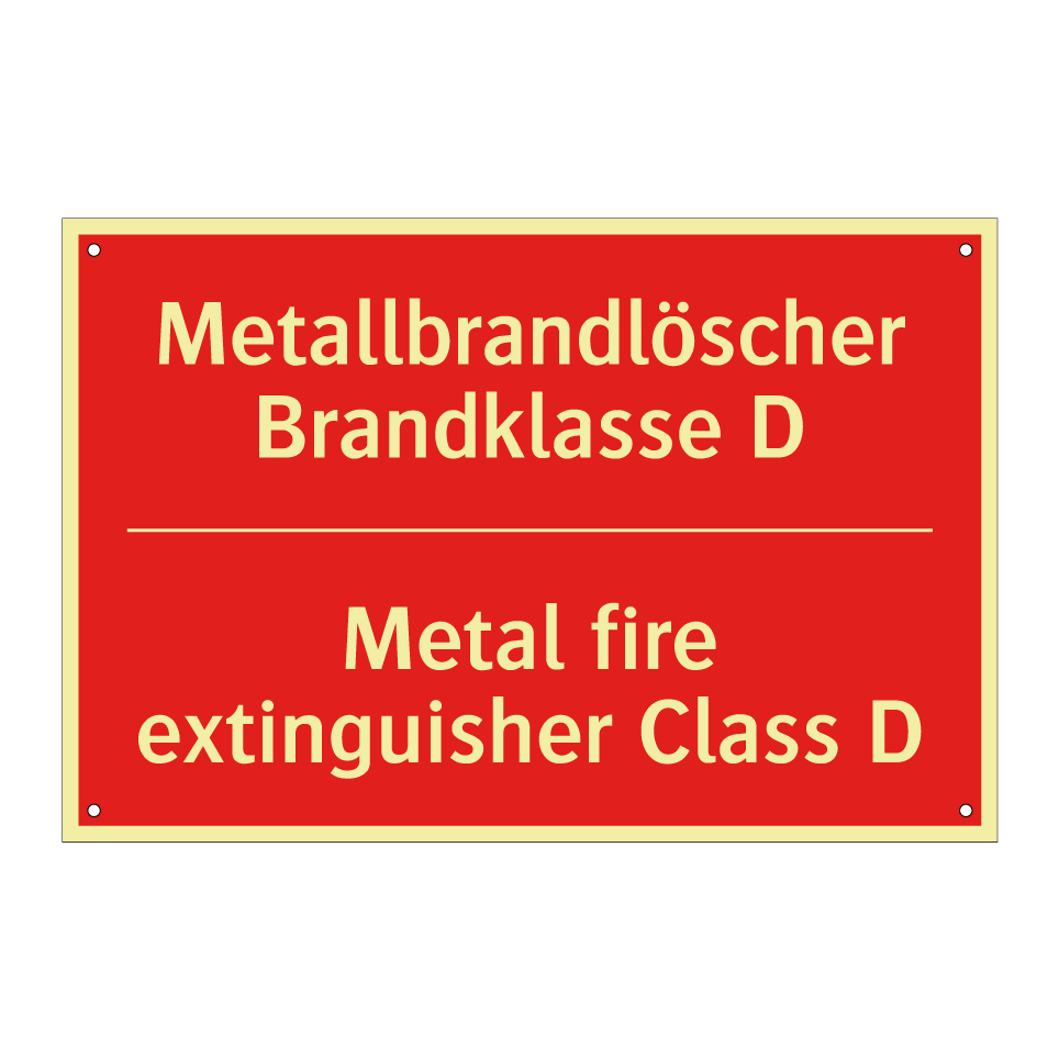 Metallbrandlöscher Brandklasse /.../ - Metal fire extinguisher Class /.../