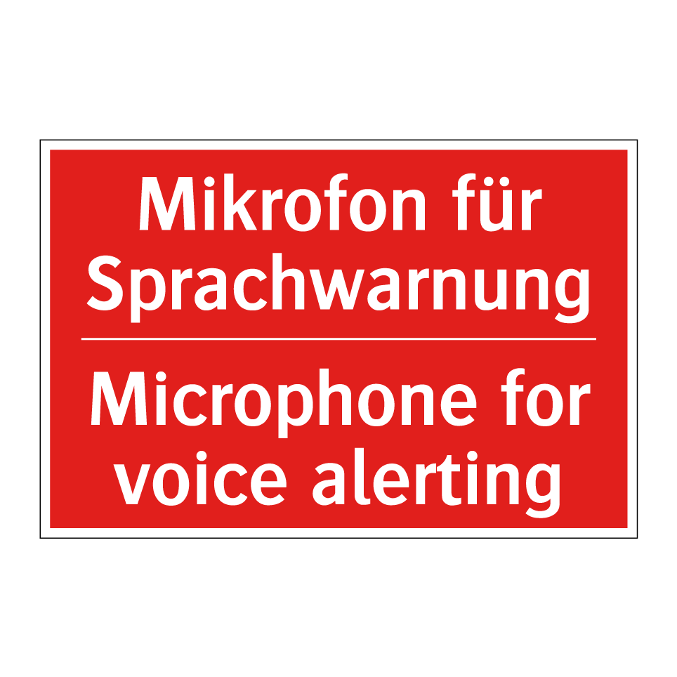 Mikrofon für Sprachwarnung - Microphone for voice alerting