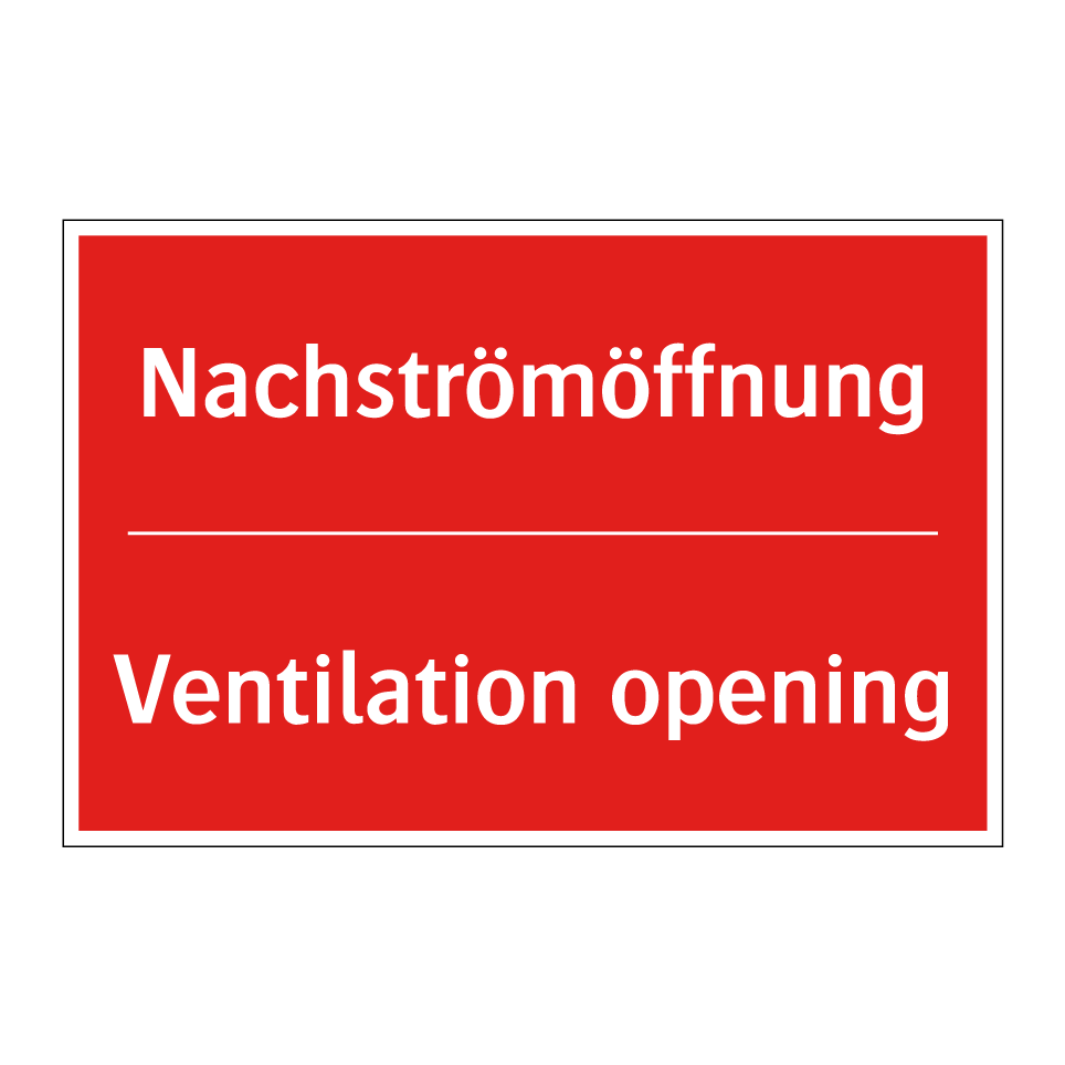 Nachströmöffnung - Ventilation opening