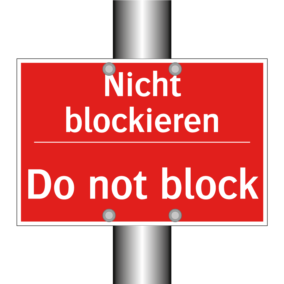 Nicht blockieren - Do not block