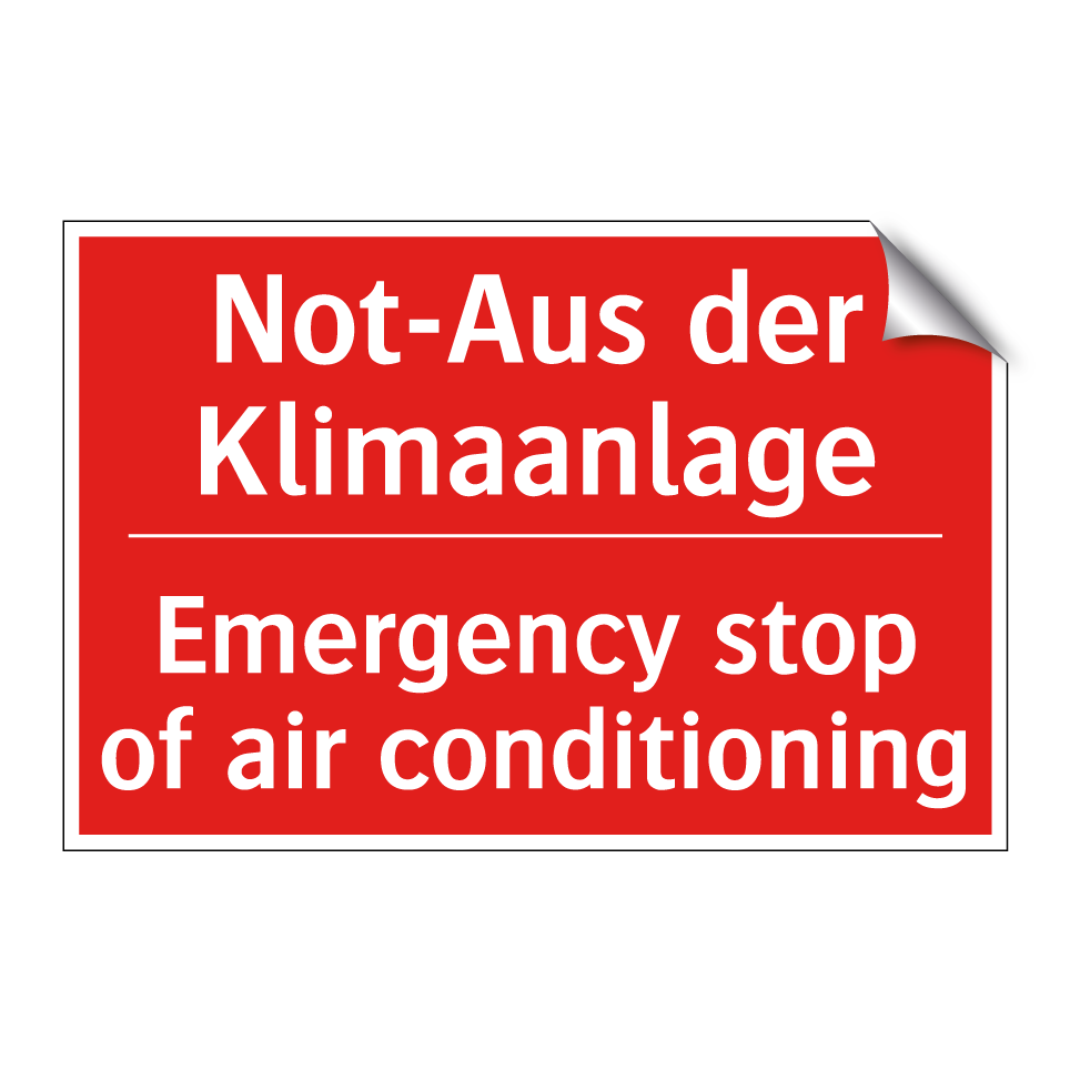 Not-Aus der Klimaanlage - Emergency stop of air conditioning/.../