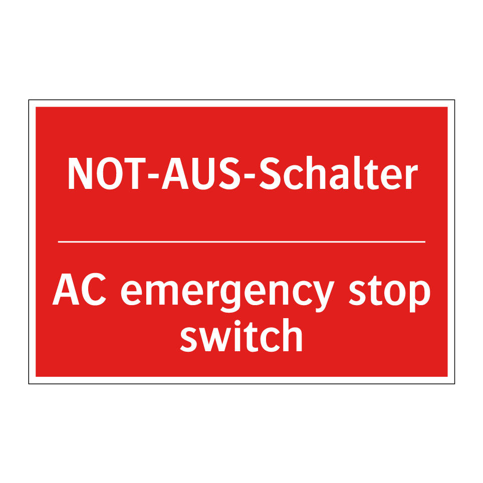NOT-AUS-Schalter - AC emergency stop switch