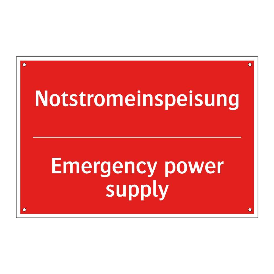 Notstromeinspeisung - Emergency power supply