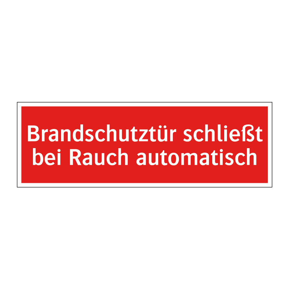 Brandschutztür schließt bei Rauch automatisch
