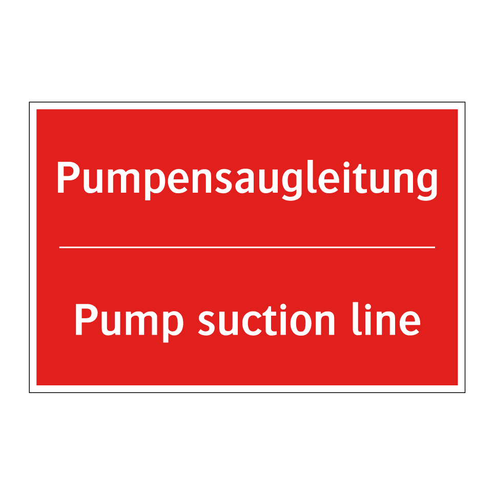 Pumpensaugleitung - Pump suction line