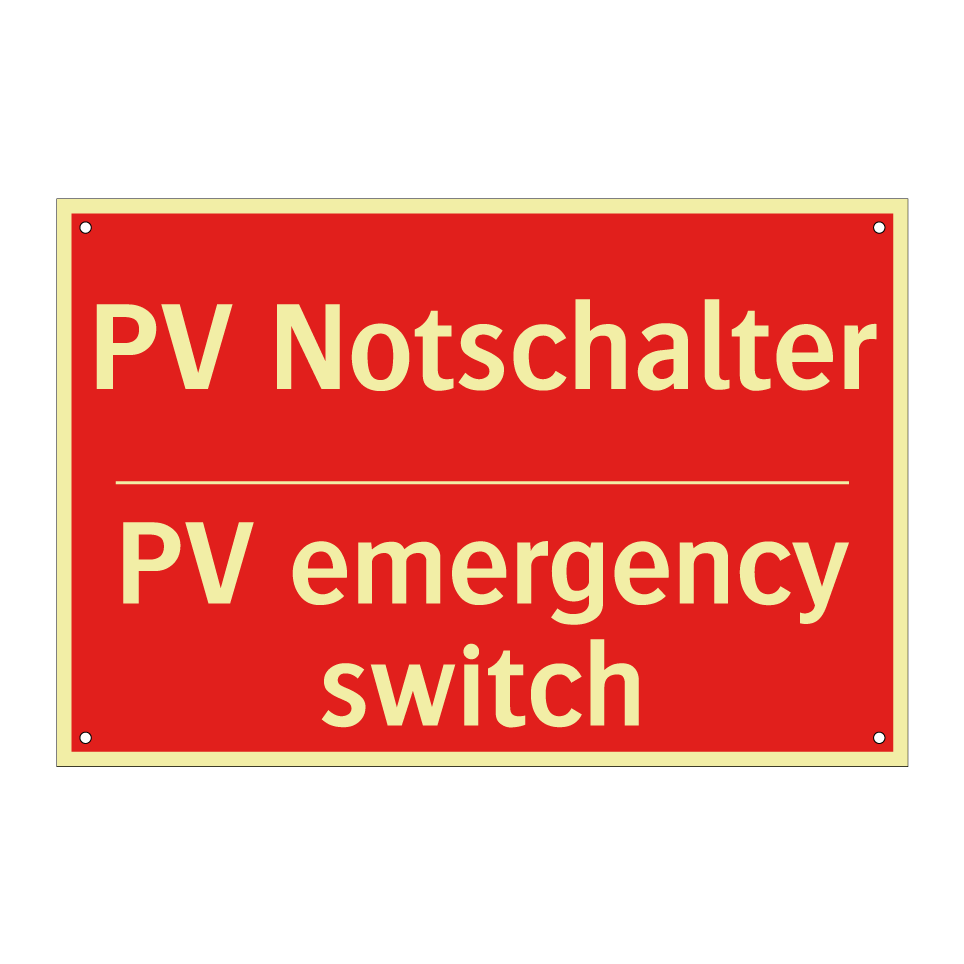 PV Notschalter - PV emergency switch