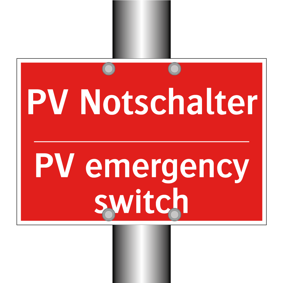 PV Notschalter - PV emergency switch