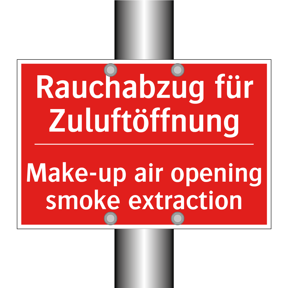 Rauchabzug für Zuluftöffnung - Make-up air opening smoke extraction/.../