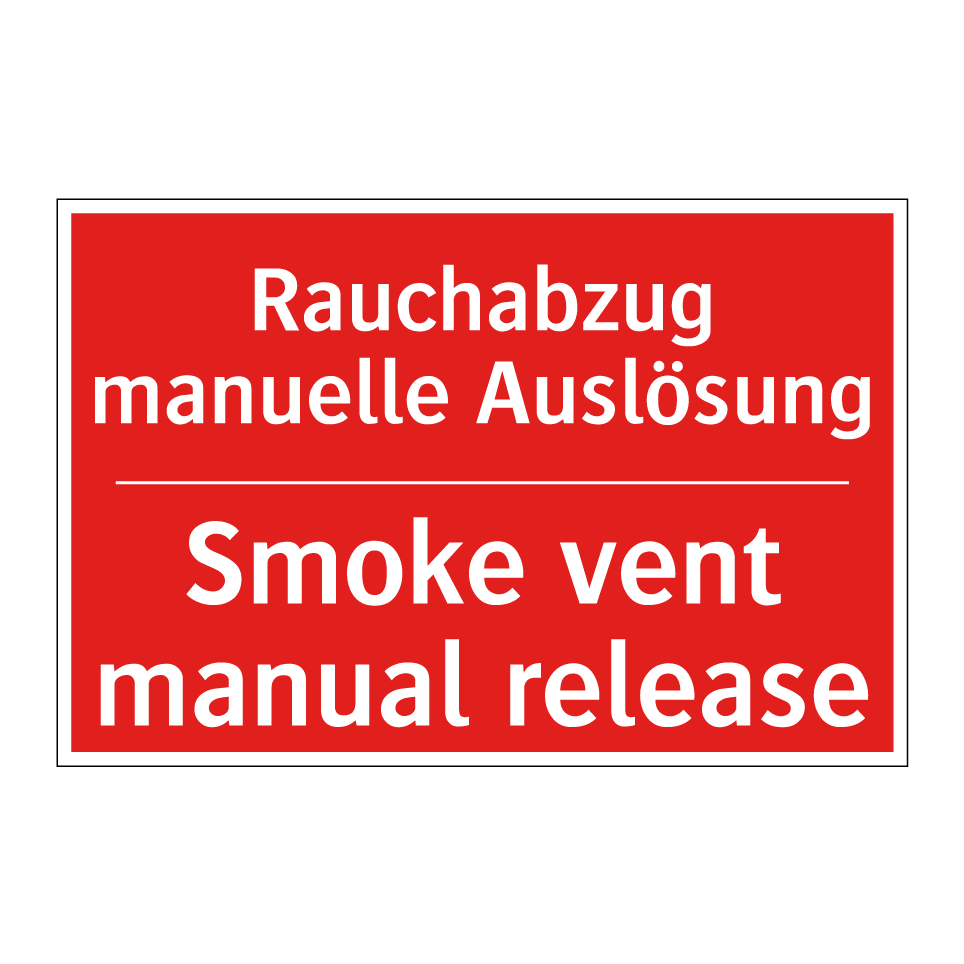 Rauchabzug manuelle Auslösung - Smoke vent manual release