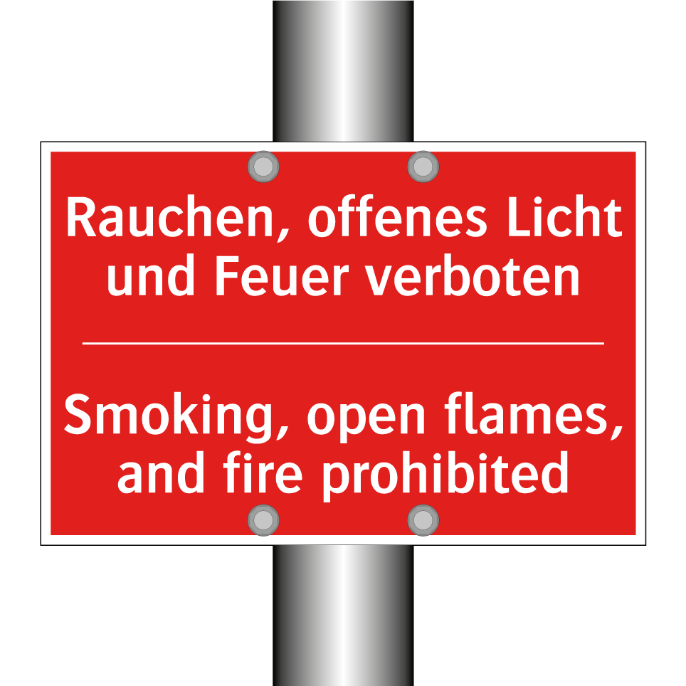 Rauchen, offenes Licht und Feuer /.../ - Smoking, open flames, and fire /.../