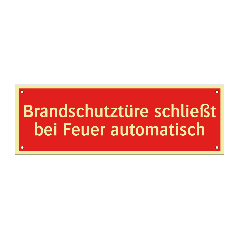 Brandschutztüre schließt bei Feuer automatisch
