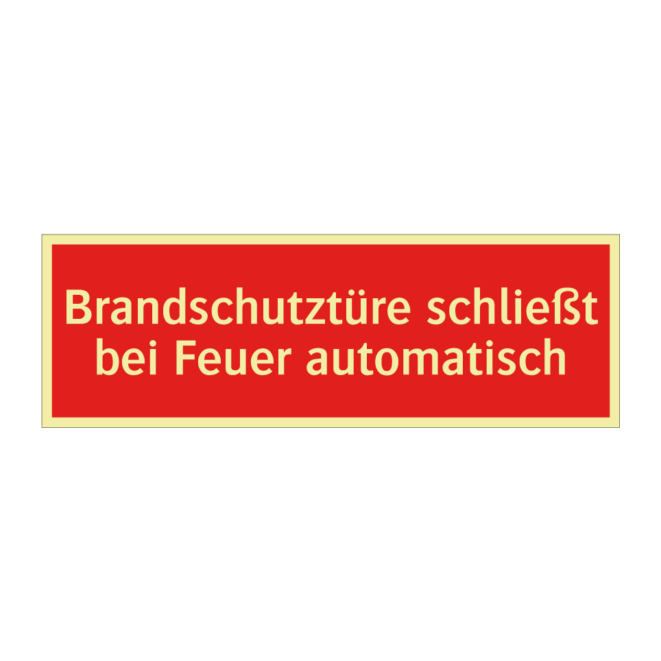 Brandschutztüre schließt bei Feuer automatisch