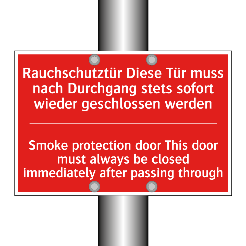 Rauchschutztür Diese Tür muss /.../ - Smoke protection door This door /.../