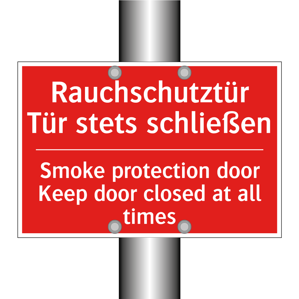Rauchschutztür Tür stets schließen/.../ - Smoke protection door Keep door /.../