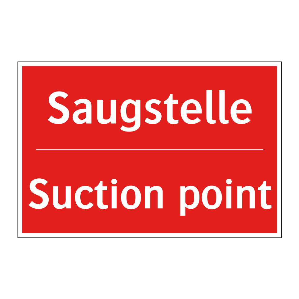 Saugstelle - Suction point
